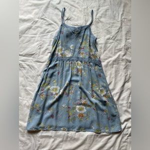 Blue summer floral dress